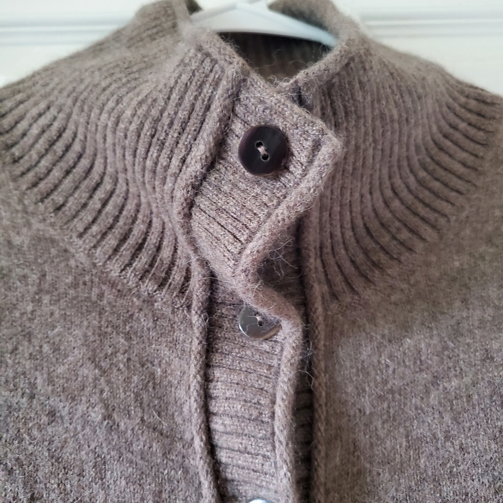 Peruvian Connection Brown Button-Up Cardigan - image 3